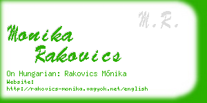 monika rakovics business card
